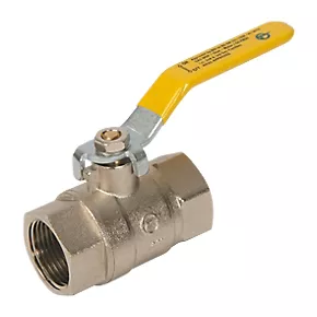 Tesla Lever Ball Valve Yellow 1" 1 Tesla Lever Ball Valve Yellow 1"