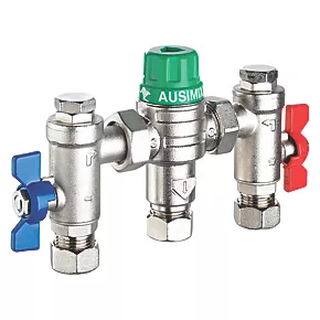 Reliance Valves HEAT110780 Ausimix Compact 4-in-1 Thermostatic Mixing Valve 15mm 1 Reliance Valves HEAT110780 Ausimix Compact 4-in-1 Thermostatic Mixing Valve 15mm
