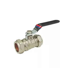 Lever Ball Valve Red / Blue 22mm 1 Lever Ball Valve Red / Blue 22mm