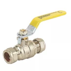 Full Bore Lever Ball Valve Yellow 15mm 1 Full Bore Lever Ball Valve Yellow 15mm