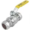 Pegler PB300 Lever Ball Valve Yellow 28mm